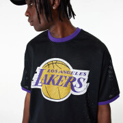 Oversized mesh t-shirt la lakers nba team logo