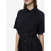 Women's linen shirt dress Pieces Vinsty Noos BC