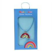 Rainbow glitter necklace for kids Rex London