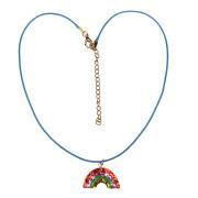 Rainbow glitter necklace for kids Rex London