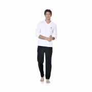 Long pajama set with two-tone v-neck t-shirt gan Serge Blanco