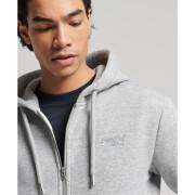 Organic cotton zipped hoodie with embroidered logo Superdry Vintage