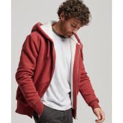 Hooded sweatshirt with zipper and wool lining Superdry