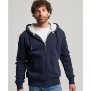 Hooded sweatshirt with zip and lined with wool skin Superdry