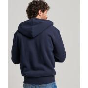 Hooded sweatshirt with zip and lined with wool skin Superdry