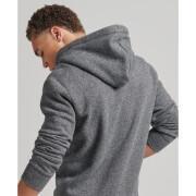 Organic cotton zip-up hoodie with embroidered logo Superdry Vintage