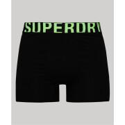 Boxer shorts organic cotton logic Superdry Dual Logo (x2)