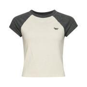 Organic cotton T-shirt with raglan sleeves and women's logo Superdry Essential