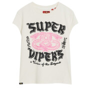 Women's fantasy T-shirt with sleeves and poster design Superdry