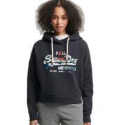 Sweatshirt hoodie woman Superdry Vintage Logo Narrative