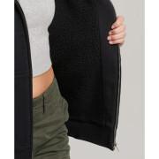 Women's zip-up hooded sweatshirt lined with woolen skin Superdry