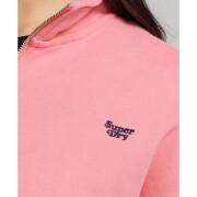 Women's sweatshirt with tunisian collar and embroidered logo Superdry Vintage