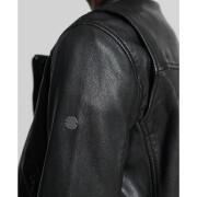 Leather jacket woman Superdry Racer