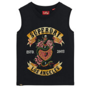 Women's rhinestone tank top with tattoo effect Superdry