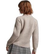 Women's tweed ribbed crew neck sweater Superdry
