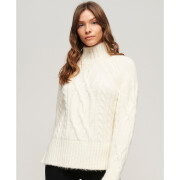 Women's high neck cable knit sweater Superdry