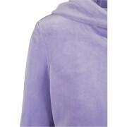 Women's hooded sweatshirt Urban Classics velvet zip