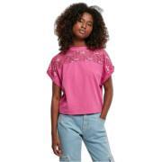 Short lace T-shirt for women Urban Classics Oversized GT