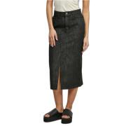 Mid-length denim skirt large sizes woman Urban Classics