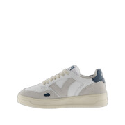Retro leather-effect and split leather sneakers Victoria Seul