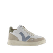 Leather effect and split leather sneakers Victoria Seul