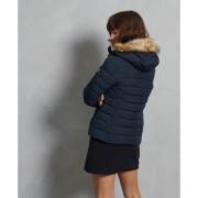 Classic Puffer Jacket with fake fur Superdry Fuji