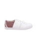 G0055714 white leather and burgundy canvas